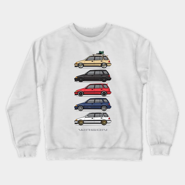 Five wagons Crewneck Sweatshirt by JRCustoms44